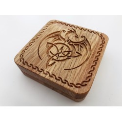 Boîte carrée, motif dragon 1