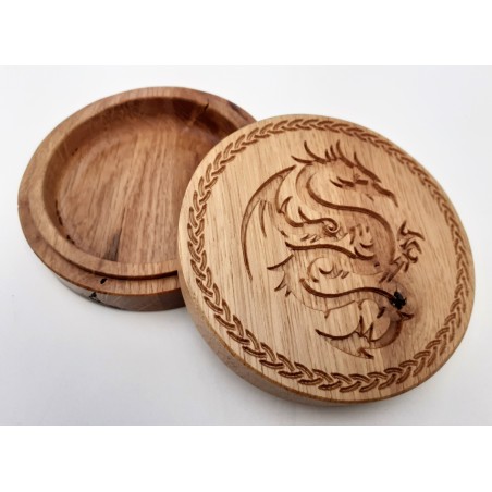 Boîte ronde, motif dragon